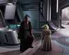 Yoda talking to Obi-Wan about the holo security system - 640x512