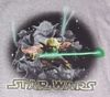 Gray Yoda with lightsaber shirt - logo - 504x446